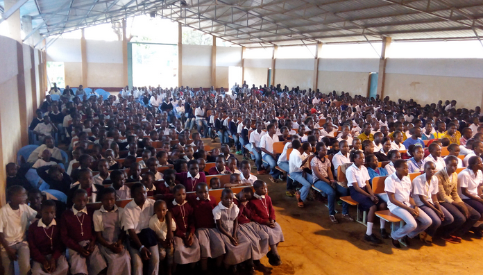 Children attending Christmas Mass