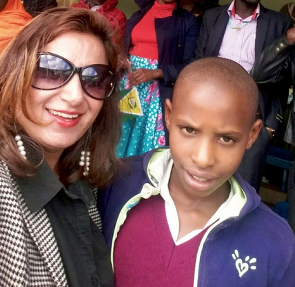 malini and student see pope